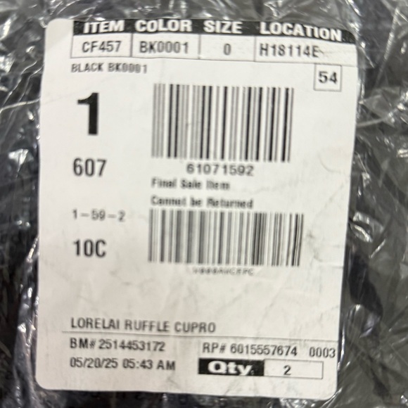 J. CREW LORELAI RUFFLE CUPRO BLACK - 0 (USED BLUE FOR MODEL) - Picture 7 of 8